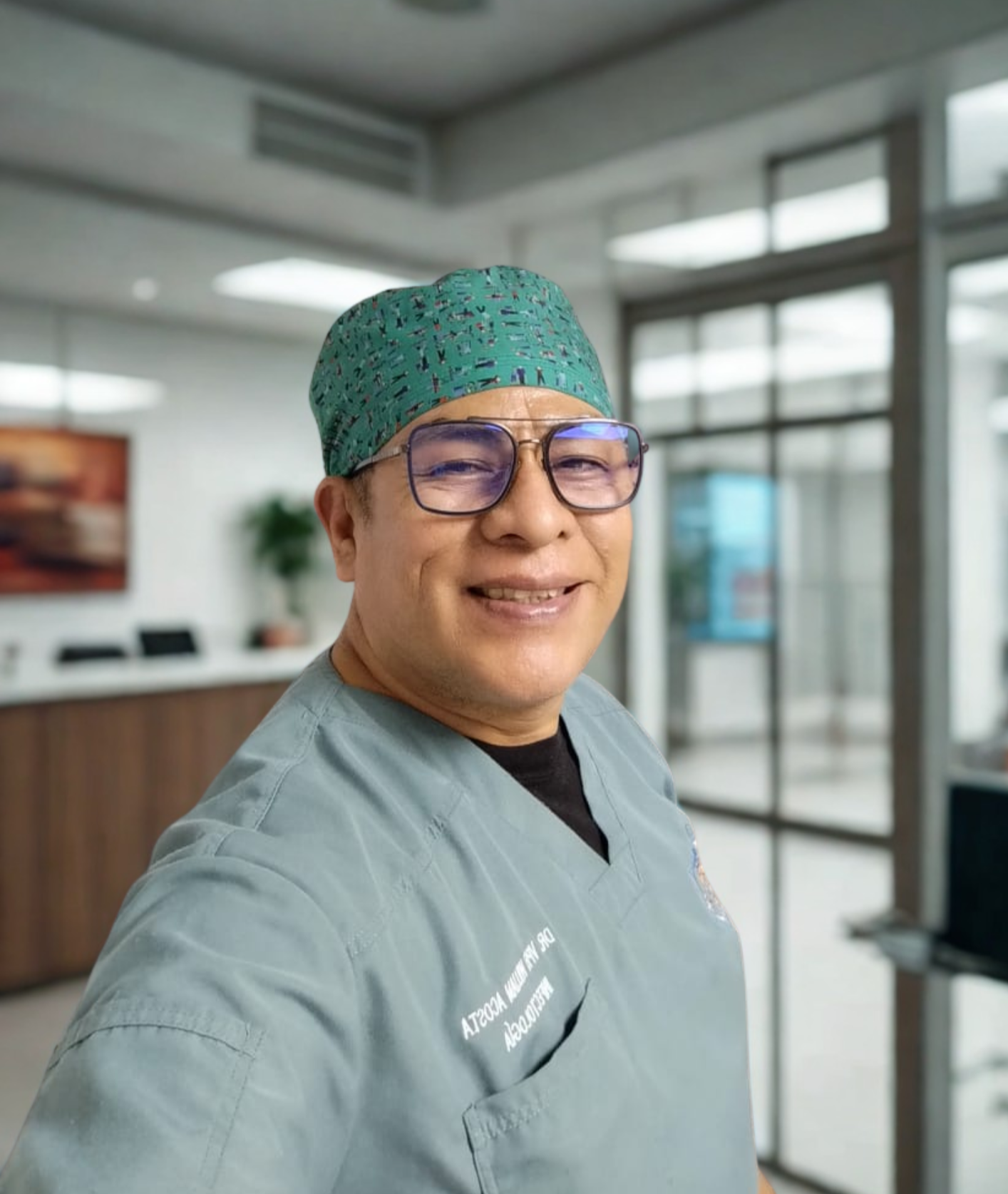 Ilustración de un doctor sonriente